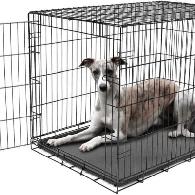 China Breathable Cat and dog Deluxe pet House Sturdy metal kennel folding steel pet carrier for sale