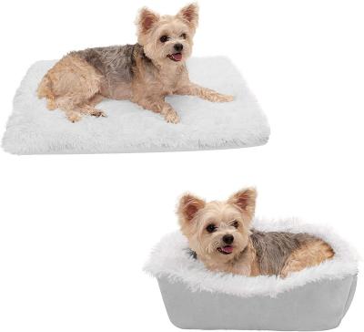 China Breathable Warm Sleeping Cushion Pet Bed Rectangle Non Slip Bottom Washable Super Soft Dog Bed Mat for sale