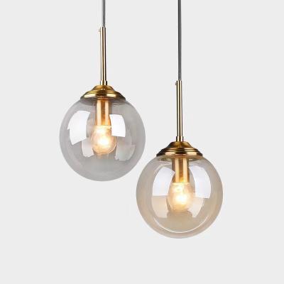 China Modern Vintage Modern Glass Attic Office Hanging Bar Led Chandelier Glass Pendant Lights For Cafe for sale