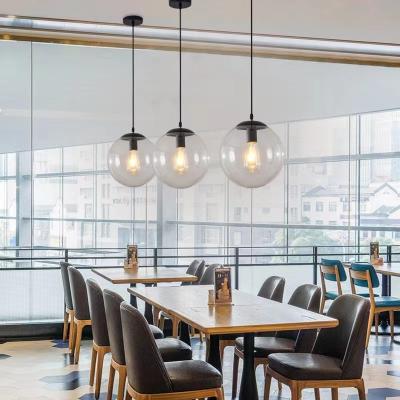 China Zhongshan Modern Factory Lamp Bar Cafe Lighting Hanging Led Dining Room Modern Glass Chandelier Pendant Light for sale