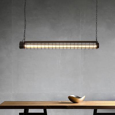 China American retro energy-saving environmental protection hanging led system designer linear lighting loft industrial creative office led linear light indoor chandelier for sale