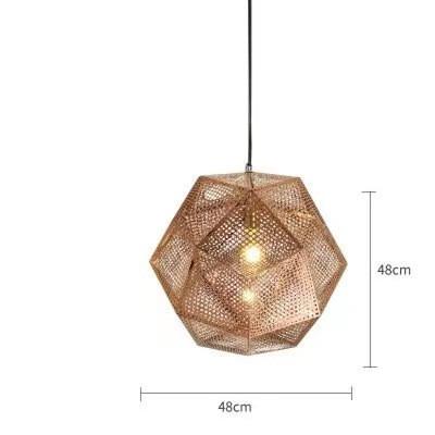 China Modern Brass Geometric Floor Staircase Duplex Ball Lamp Cafe Bar Hotel Cafe Bar Pendant Chandelier TomDixon for sale