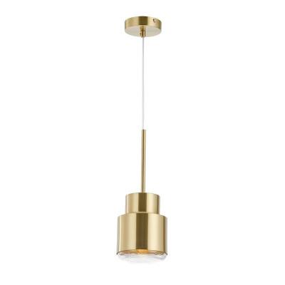 China Modern Nordic Minimalist Golden Room Creative Small Chandelier Decoration Iron Pattern Iron Bedside Creative Bar Restaurant Pendant Lamp for sale