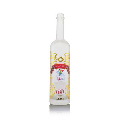 China High Quality Eco Friendly Frosted Frosted Green Wine Bottle 700ml Cylinder Product Bottles for sale