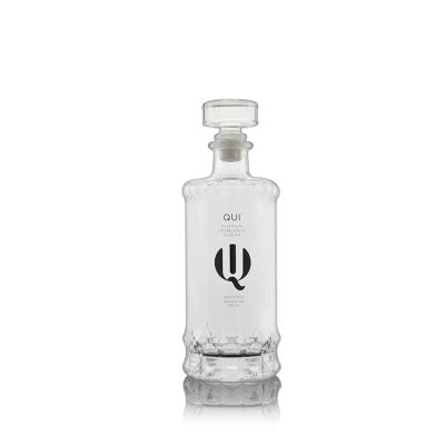 China Wine Customized Cost Effective Luxury Glass Mini Bottle 375ml For Tequila Gin for sale