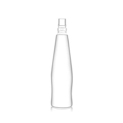 China Professional Juice Square Wine Supplier Transparent Glass Bottles With Caps for sale