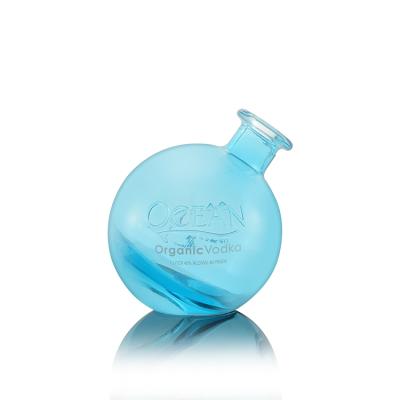 China Wine botellas de vidrio Para licor spray coating glass bottle spherical wine bottle. for sale