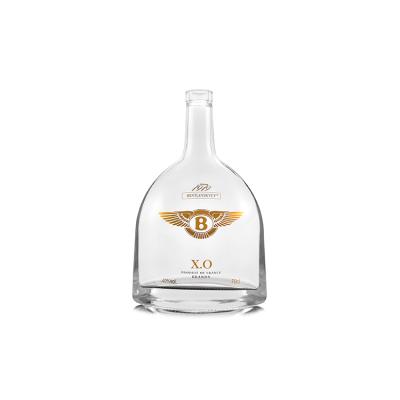 China Wine Customized Wholesale Glass Roll Bottles Custom Brandy XO Liquor Bottles for sale