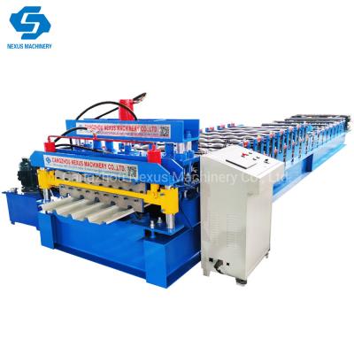 China                  Fully Automatic Wall Panel Roll Forming Tile Ibr Trapezoidal Roofing Sheet Making Machine Price              for sale