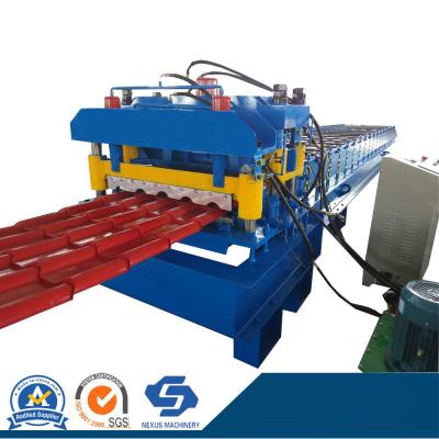 China                  Single Press Mold Metal Steel Ceramic Glazed Tile Roll Forming Machine for Making Ecological Floor Roof Wall Panel Machine              for sale