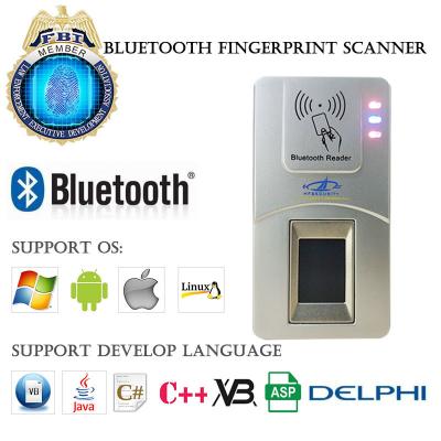 China Android Portable Handheld Programmable Bluetooth NFC Police USB Biometric Fingerprint Scanner for Time Attendance en venta