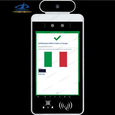 China HF80C Italy Verificy C19 Health Code Scan Device Face Recognition  Health Code Scan Device en venta