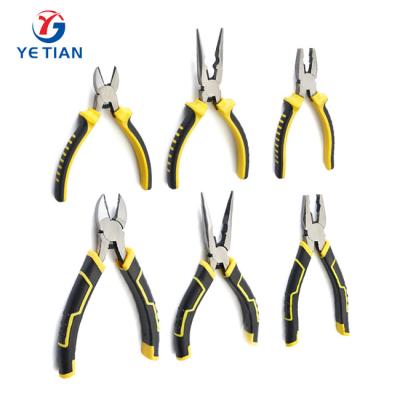 China MULTI FUNCTIONAL Pliers All Kinds of Combination Pliers Long Nose Side Cutting OEM Soft Steel Pliers Satin PVC Finish Imperial Outer Packing Card for sale