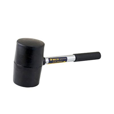 China Claw Hammer Household Tools Custom Hammers Heavy Duty Tool Round Head Mallet Hammer With Tubular Steel Rubber Handle for sale