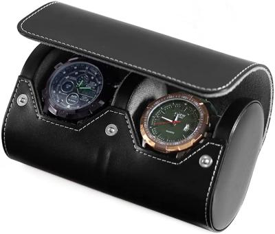 China Handmade Watch Box Travel Use Green Watch Roll For Four Watch Stand en venta