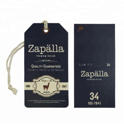 China New viable custom printing china designs clothing jeans pvc paper plastic hanger tag for sale