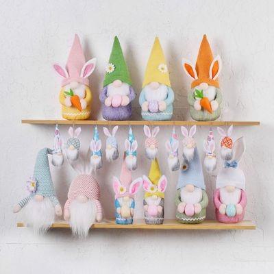 China Handsome Easter Dwarf Rabbit Multi Color Style Elderly Plush Toy Doll Decoration for sale