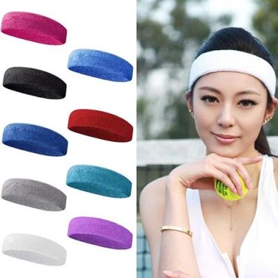 China Elasticity Sports Yoga Fitness Adjustable Breathable Stretch Sweat Headband Custom Logo Headband for sale