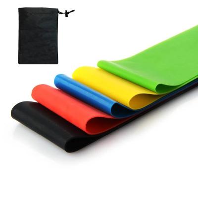 China Elastic Yoga Exercise Exercise Band for Pilates Yoga Sports Rubber Loop Workout Equipment Fitness Resistance Bands Gym Home Strength Training for sale