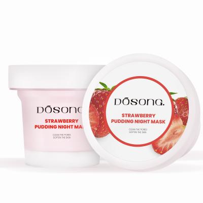 China Wholesale Korean Skin Care Moisturizer OEM Organic Brightening Face Moisture Whiten Fruit Cream Mud Clay Facial Mask for sale