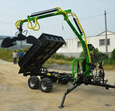 China Self Propelled By Gasoline Engine 3 Ton Hydraulic Control Log Loader With Crane for sale