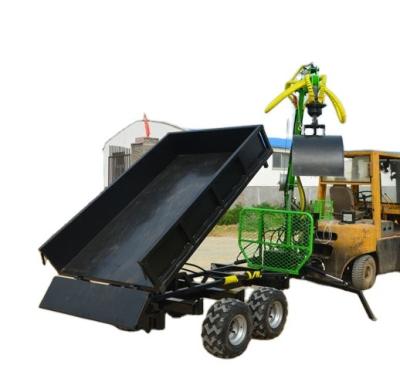 China Factory CE Approved ATV Log Trailer With Crane for sale