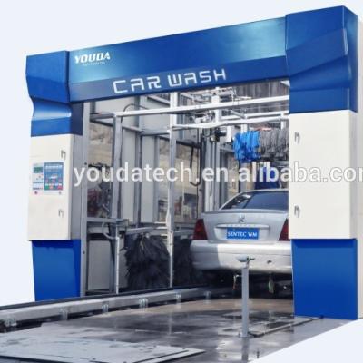 China Tunnel System 9 Brushes Car Wash Steel Hot Galavanzing Automatic Machine With 4 Fans for sale