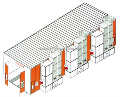 China Automotive Paint Spray Booth , Large Equipment Bus Truck Spray Booth 15150x6750x5600mm for sale