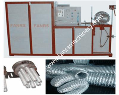 China Light weight Insulated Aluminum Flexible Duct Forming Machine With Steel Wire for sale