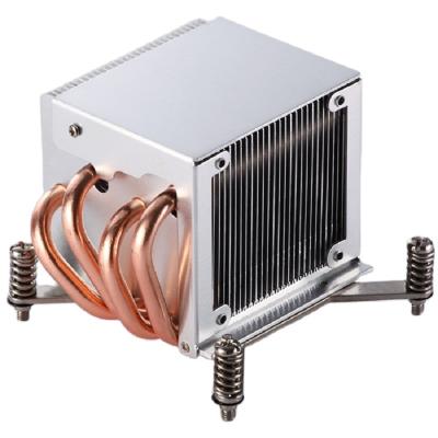 China Graphics Card FM OEM 4 Copper Pipes Extruded Aluminum Fin Cooler Skiving Radiator For 90W GPU Radiators 90*90*64mm for sale