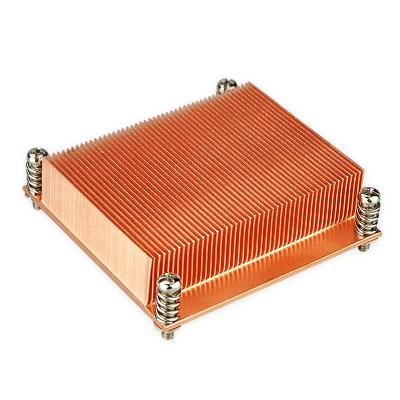 China CPU FM OEM Passive Skived Pure Copper Fins Heatsink 1100 Cooler for 1u Intel CPU Heatsinks LGA 775 Cooper Dissipador de calor for sale