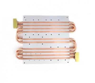 China LED cooling system FM full buried liquid cold aluminum radiator 2.5-10 mm thickness solder heatpipe radiator led chip cooling plate system for sale