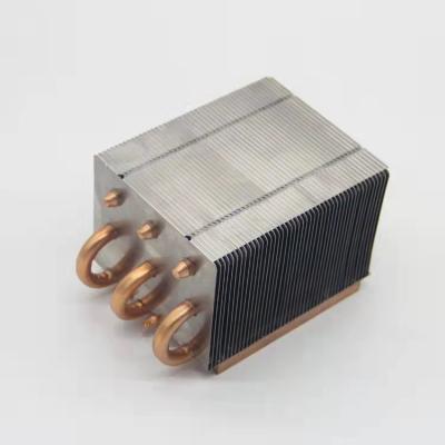 China CPU LED Cooler Heatsinks With Heat Pipe Copper Sintered Heatsink Module 5 Copper Heat Pipe for sale