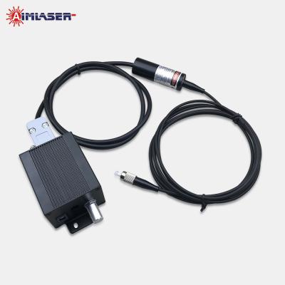 China 660nm 10mW 4um Fiber Laser Modules With Knob Power Adjustment FC / PC Connector for sale