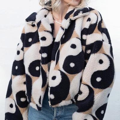 China 2022 new arrivals unique viable quality winter design woolen plush jacket warm coat for women for sale