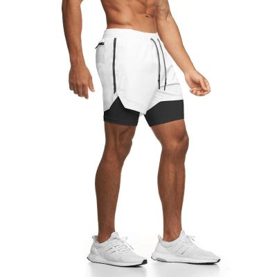 China Wholesale QUICK DRY Sportswear Men Training Running Gym Breathable Custom Quick Dry Men's Sports Shorts Short Double Layer Pants for sale