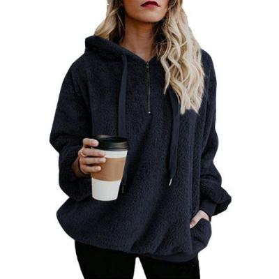 China Wholesale High Quality Breathable Multi Colors Women's Winter Fashion Pullover Women Furry Hoodie for sale