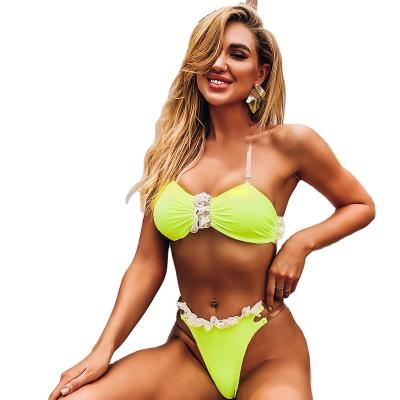 China 2022 Factory Fashion Custom Bikini Swimsuit Women Breathable New Lace Up Side Sexy Swimsuit Bikini for sale