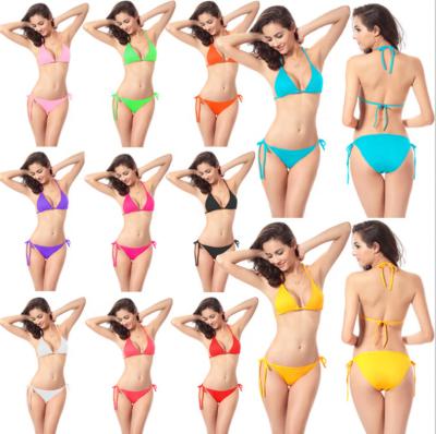 China European and American size sexy multicolor adjustable bikini factory stock breathable swimsuit direct sales for sale