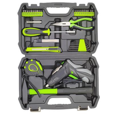 China Repair and fixing jobs Factory High Quality Wholesale Price essetialHome Repair Tool Set General Household Hand Tool Kit with Plastic Tool Box Storage for sale