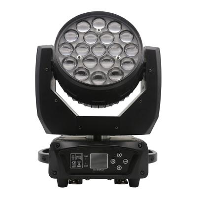 China Wholesale Professional Theme Park 19pcs 15W RGBW 4 in1 Zoom Wash LED Head Light Moving Wash for sale