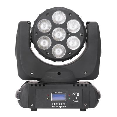 China Ava Professional LED 7pcs 12w RGBW LED Stage Lighting Theme Park Wash dmx512 Moving Head LED Stage Wash Lights RGBW for sale