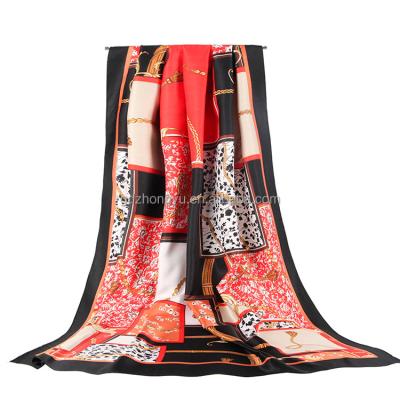 China Zhongyu hot factory sunshade decoration direct sales of high quality flag scarf silk scarf for sale