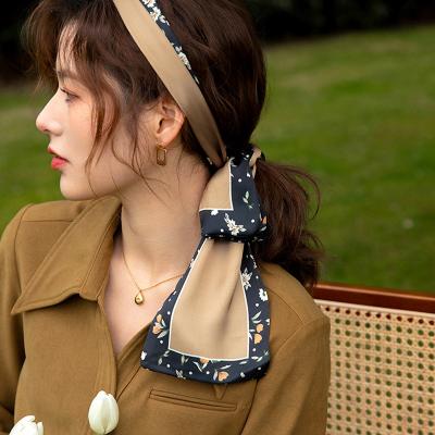 China Zhongyu 2022 New Classic Fashion Multifunctional Classic Fashion Women Girls Fairy Circle Hair Solid Silk Wraps Simple Wedding for sale