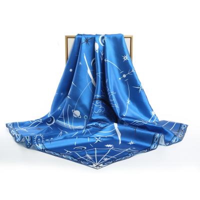 China 2022 ZhongYu Soft Elegant Luxury Women's Light Square Head Scarf Silk Feeling Uniform Scarf for sale