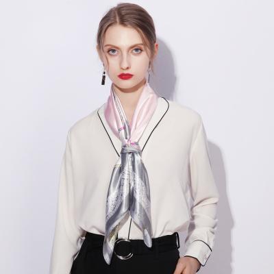 China 2022 ZhongYu Designer Soft Elegant Scarves Silk Multi China Luxury Silk Scarves For Women Wholesale Elegant Satin Edge Scarf for sale