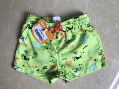 China 100%polyester baby's sea printed brief Swimwear brief board shorts for sale