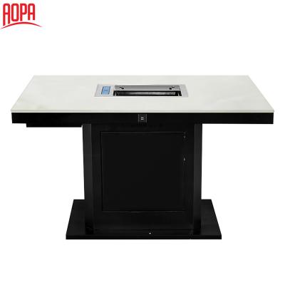 China AOPA Durable Korean Hot Pot BBQ Tables For Restaurant for sale