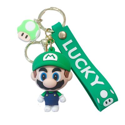 China 2022 New Style Nintendo Role Super Mario Popular Plastic PVC Unisex Popular Plastic Bag Car Mario Key Chain Pendant Keychain for sale