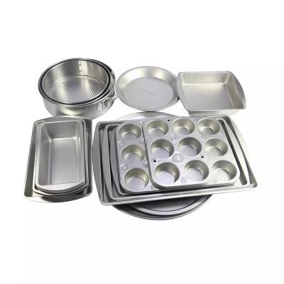 China Disposable Oven Grill Bakeware Baking Non Stick Bakeware Pan Set Bread Baking Set Disposable Roll Tray Kitchen Tools Non-Stick Bakeware Set for sale